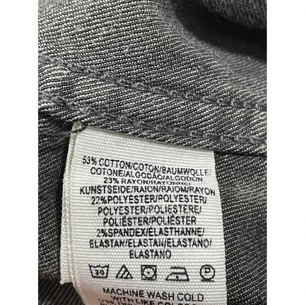 Free People Modern Femme Mini Skirt Womens 6 Gray Stretch Denim A Line